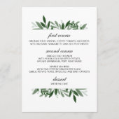 Elegant Greenery Wedding Menu (Voorkant)
