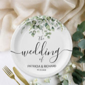 Elegant Greenery Wedding Papieren Bordje