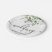 Elegant Greenery Wedding Papieren Bordje (Gekanteld)