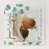 Elegant Greenery Wedding Photo and Text Legpuzzel (Horizontaal)