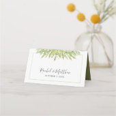 Elegant Greenery Wedding Plaatskaartje (Achterkant)