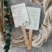 Elegant Greenery Wedding Programme Handwaaier