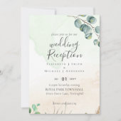 Elegant Greenery Wedding RecEPING Events only Kaart (Voorkant)