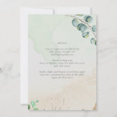 Elegant Greenery Wedding RecEPING Events only Kaart (Achterkant)