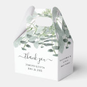 Elegant Greenery Wedding Reception Bedankdoosjes (Achterkant)
