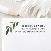 Elegant Greenery Wedding Return Address Label (Insitu)