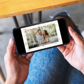 Elegant Greenery Wedding Save the Date Foto Kaart