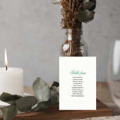 Elegant Greenery Wedding Table Number Card Kaart