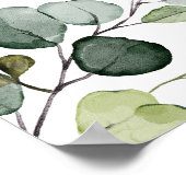 Elegant Greenery Wedding Unplugged Ceremony Poster (Hoek)