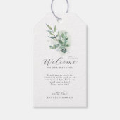 Elegant Greenery Wedding Welcome Gift Labels Cadeaulabel (Voorkant)