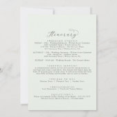 Elegant Greenery Wedding Welcome Letter Itinerary (Achterkant)
