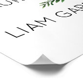 Elegant Greenery Wedding Welcome Poster (Hoek)