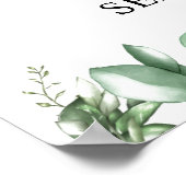 Elegant Greenery Wedding Welcome Poster (Hoek)