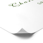 Elegant Greenery Wedding Welcome Poster (Hoek)