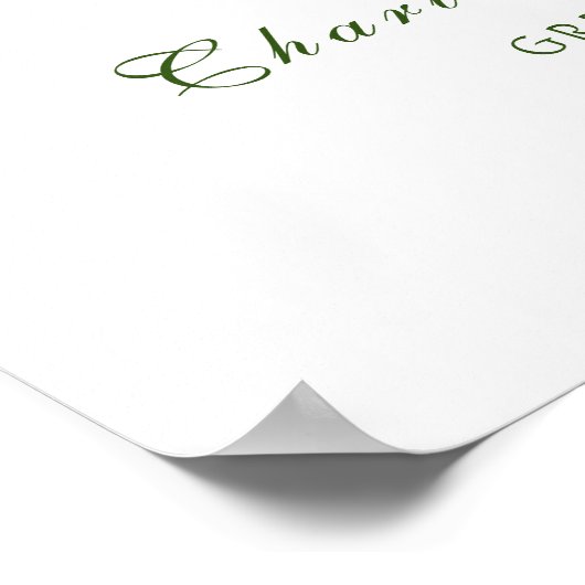 Elegant Greenery Wedding Welcome Poster (Hoek)