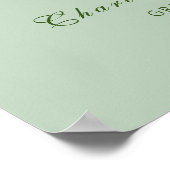 Elegant Greenery Wedding Welcome Poster (Hoek)