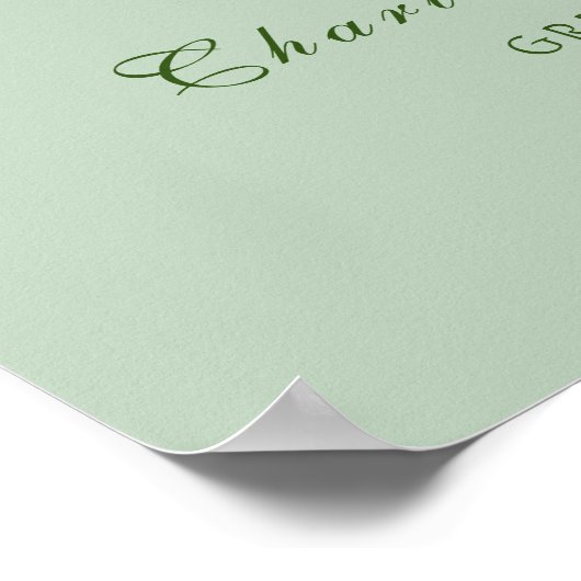 Elegant Greenery Wedding Welcome Poster (Hoek)