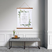 Elegant Greenery Wedding Welcome Sign Hangend Wandkleed