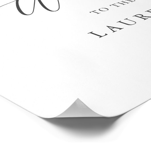 Elegant Greenery Wedding Welkom Poster (Hoek)