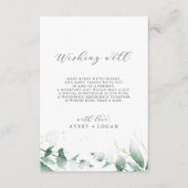 Elegant Greenery Wedding Wishing Well Kaart (Voorkant)