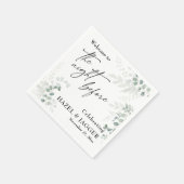 Elegant Greenery Welkom in de nacht voor Servet (Hoek)