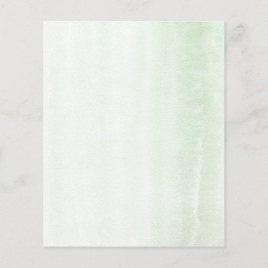 Elegant Greenery White Clean Wedding Menu (Achterkant)