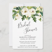 Elegant Greenery White Floral Vrijgezellenfeest Kaart (Voorkant)