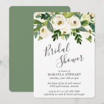 Elegant Greenery White Floral Vrijgezellenfeest
