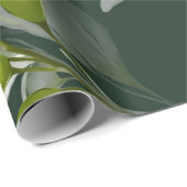 Elegant Greenery White Floral Wrapping Paper Cadeaupapier (Rol Hoek)