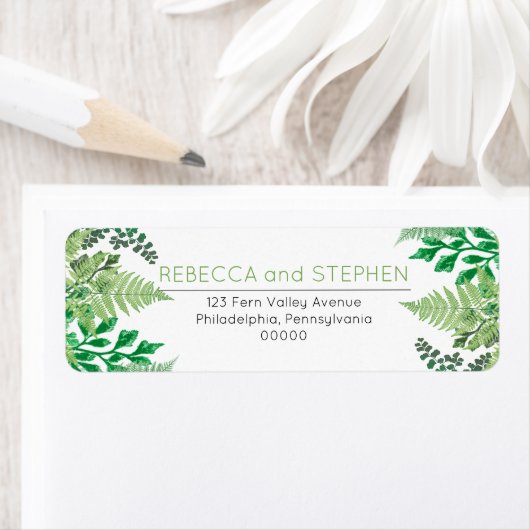 Elegant Greenery | Wild Ferns Wedding Etiket (Insitu)