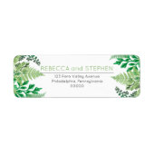 Elegant Greenery | Wild Ferns Wedding Etiket (Voorkant)