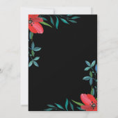 Elegant Greenery Wildflower Black Floral Wedding Save The Date (Achterkant)