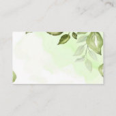 Elegant Greenery Wishing Well for Wedding Informatiekaartje (Achterkant)