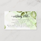 Elegant Greenery Wishing Well for Wedding Informatiekaartje (Voorkant)