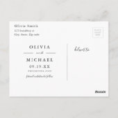 Elegant greenery wood county rustic save the date briefkaart (Achterkant)