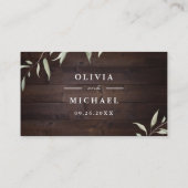 Elegant greenery wood website Plaats kaart Plaatskaartje (Achterkant)