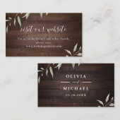 Elegant greenery wood website Plaats kaart Plaatskaartje (Voorkant / Achterkant)