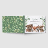 Elegant Greenery Woodland Animals Baby shower Gastenboek (Volledig)