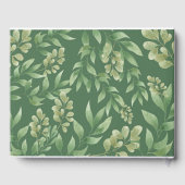 Elegant Greenery Woodland Animals Baby shower Gastenboek (Achterkant)