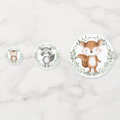 Elegant Greenery Woodland Greenery Animals Party Confetti (Achterkanten)