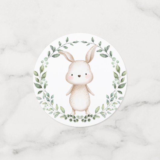 Elegant Greenery Woodland Greenery Animals Party Confetti (Kleine voorkant)