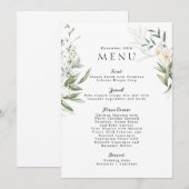 Elegant Greens Lovely Wedding Menu (Voorkant / Achterkant)