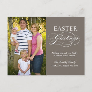 Elegant Greeting Easter Photo Card Post Card Feestdagenkaart