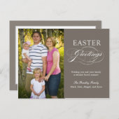 Elegant Greeting Easter Photo Card Post Card Feestdagenkaart (Voorkant / Achterkant)