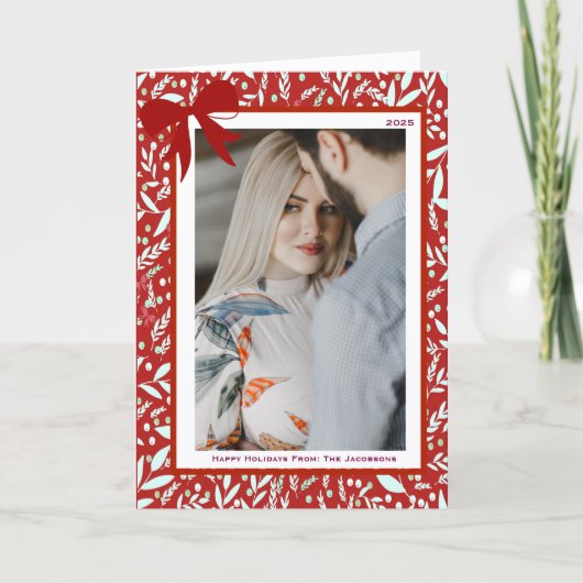 Elegant Greeting  Holiday Card Feestdagen Kaart (Voorkant)