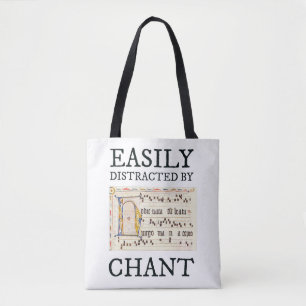 Elegant Gregorian Chant Cute Traditionele Katholie Tote Bag