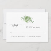 Elegant  greneery RSVP  Save The Date (Voorkant)