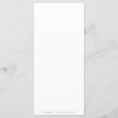 Elegant grenst goudkleurige, minimalistische bruil menu (Achterkant)
