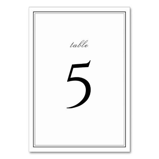 Elegant grenst zwart-wit minimalistische bruiloft kaart (Achterkant)