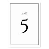 Elegant grenst zwart-wit minimalistische bruiloft kaart (Voorkant)